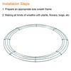 Unique Bargains Metal Wire Wreath Frames Form Hanger for Christmas Wedding Floral Arrangements 5 Pcs - 3 of 4