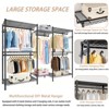 Heavy Duty Garment Rack, Freestanding Closet Organizer, Portable Wardrobe Clothes Rack, Adjustable Wire Shelving Clothes Rack - 3 of 4