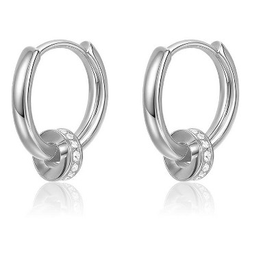 Molenia Small Huggie Hoop Earrings Women: 925 Sterling Silver Zirconia Cartilage Cuff Helix Sensitive Ears Earrings Dainty Trendy  Jewelry