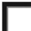 39" x 27" Non-Beveled Eva Narrow Bathroom Wall Mirror Black - Amanti Art: Modern Rectangular, Polystyrene Frame, Wall Mounted - 3 of 4