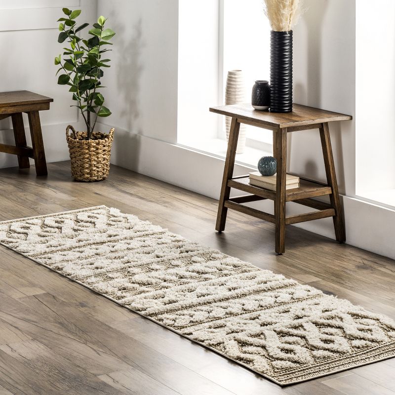 nuLOOM Rebecca High Low Textured Shaggy Area Rug, 3 of 11