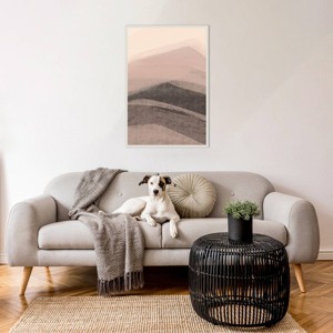 Amanti Art 23"x33" Abstract Mountains by Nilesh Kulkarni Framed Canvas Wall Art Print - 1 of 4