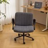 Karl Home | Speckled Chenille Swivel Chair With Flip-Up Arms For Cross-Legged - 3 of 4