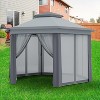Jojoka 13x13FT Pop Up Gazebo Screen Tent,Hexagonal Instant Gazebo with Mosquito Netting,6 Sided Sun Shelter with Mesh Netting - 2 of 4