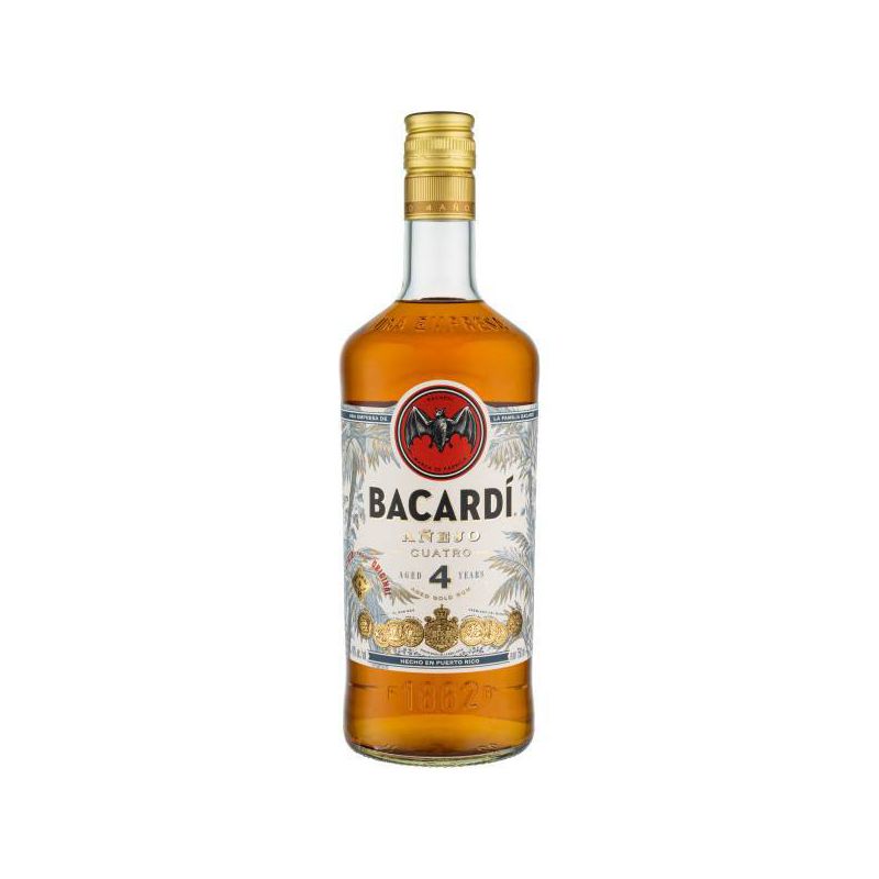 Bacardi 4yr Anejo Cuatro Rum - 750ml Bottle, 1 of 9