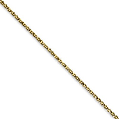 Black Bow Jewelry 1.5mm 10k Yellow Gold Parisian Wheat Chain Necklace