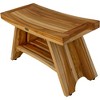 30" Serenity ED967 Wide Teak Shower Bench with Shelf - EcoDecors - 4 of 4