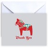 Paper Frenzy Dala Horse Collection Thank You and Note Cards with Envelopes - 25 pack - 4 of 4