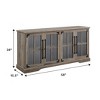 GDFstudio Grant Modern 58" Wood Glass-Door Rectangle TV Stand - 3 of 4