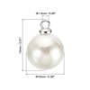 Unique Bargains Beautiful Designer DIY Jewelry Making Faux Pearl Pendants 150 Pcs Silver White 0.39" - 2 of 4
