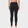 Warm Essentials by Cuddl Duds Women's Textured Fleece Thermal Leggings - Black - 2 of 4