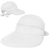 SUN CUBE Women Sun Hat for Outdoor UV Protection, Wide Brim Sun Hat Ponytail, Convertible Zip-Off Beach Hat Visor - 2 of 4