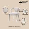 Manhattan Comfort Set of 2 Palmer Modern Tweed Upholstered Dining Armchairs Ivory - 3 of 4
