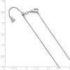 Black Bow Jewelry 1.1mm 14k White Gold Adjustable D/C Cable Chain Necklace, 22 Inch - 2 of 4