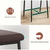 Bar Stools Set of 2, Upholstered Counter Height Bar Stools for 2 with Armrest, Wider Thickened Cushion,  for Bar, Dining Room, Kitchen - 4 of 4