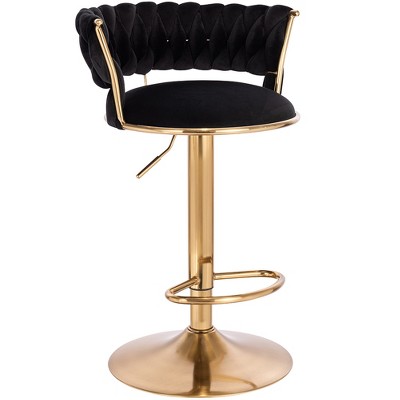 Modern Home Luxe Soho Contemporary Adjustable Height Counter/Bar Stool with 360° Rotation
