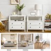 Bernadette 2 - Drawer Nightstand with Built-In Outlets Set of 2|Hulala Home - 4 of 4