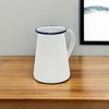 HomeRoots 6" White and Blue Metal Jug Vase - 2 of 4