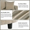 55" Chaise Lounge Sofa Bed for Indoor Space, Upholstered Sofa Couch with Tufted Seat and Pillows for Living Room-Maison Boucle - 4 of 4