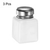 Unique Bargains Plastic Makeup Remover Nail Polish Push Down Alcohol Dispenser Bottles 3 Pcs 4oz White - 3 of 4