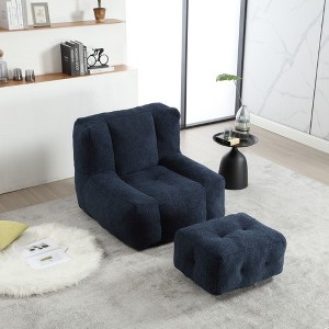 NicBex Bean Bag Chair,Beanbag Chair with Ottoman,Adult Lounge Sofa,Comfy Chair for Living Room Bedroom - 1 of 4