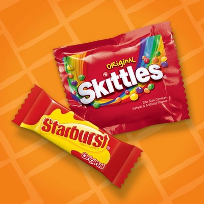 Skittles and Starburst Fun Size Mix Bite Size Candies - 31.9oz/65ct