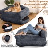 Foldable Dog Bed for Humans, 71"x43"x10" Giant Dog Bed for People and Pets, Washable & Removable Faux Fur Cover - 4 of 4