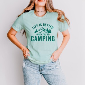 Simply Sage Market Life Is Better When You're Camping Short Sleeve Tee - 1 of 4