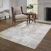 Scarlett Traditional Medallion Area Rug Gray/Gold - Captiv8e Designs - 2 of 4