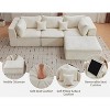 Coucheta Modular Sectional Cloud Couch - U-Shaped & L-Shaped Designs, Convertible with Ottoman, Double/Chaise, Deep Chenille, Memory Foam & Pillows - 3 of 4