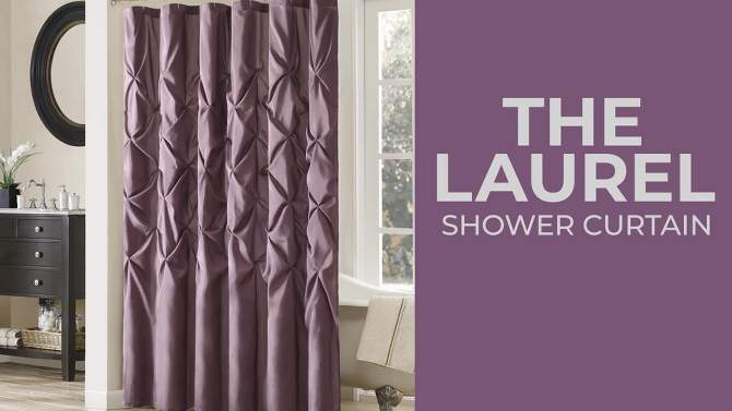 Piedmont Solid Polyester Shower Curtain, 2 of 7, play video