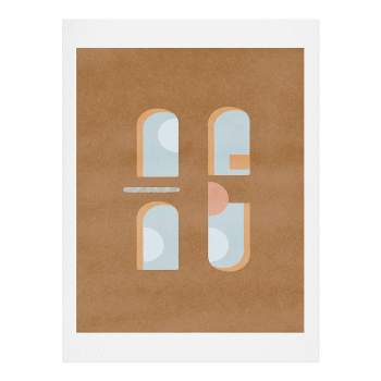 Lola Terracota The Arch Of A Window Abstract Shapes Contemporary 11" x 14" Art Print - Society6