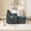Storage Chaise Lounge Upholstered Accent Chair Lazy Single Sofa Couch Leisure Chair with Phone Stand, Pillow, Side Pocket, Bottom Storage - ModernLuxe - 3 of 4
