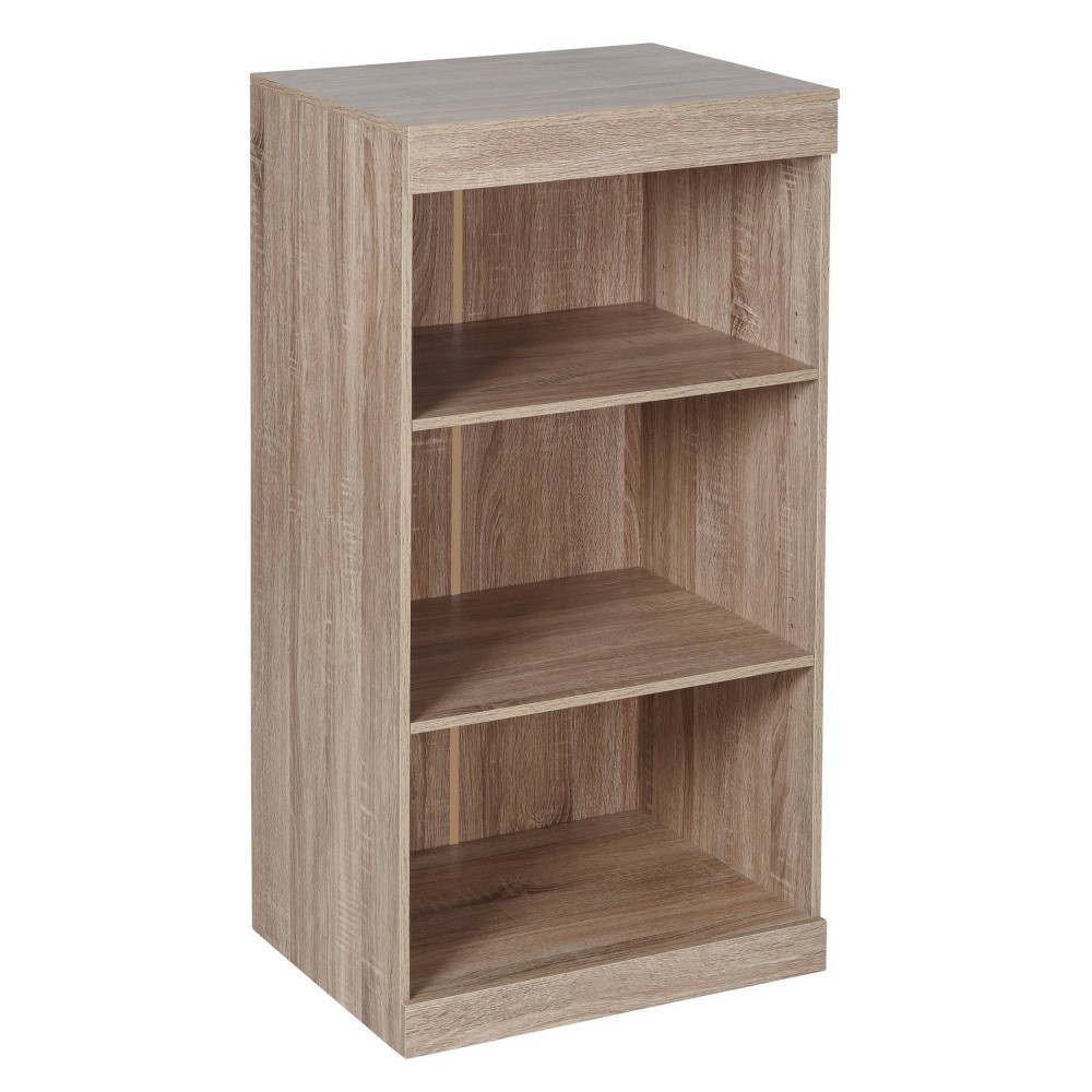 Photos - Wall Shelf Honey-Can-Do 2 Shelf Stackable Open Cabinet Oak