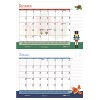 Academic Year Recycled Desk Pad Calendar, Illustrated Seasons Artwork, 22 x 17, Black Binding, 12-Month (July-June):2025-2026 - 4 of 4