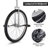Yescom 24 In Wheel Outdoor Unicycle Adjustable Seat Anti-Skid Pedal Circus Bike for Adults Teenagers Kids, Silver - 4 of 4