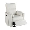 Vynxaria Upholstered Swivel Recliner Manual Rocker Recliner Chair Baby Nursery Chair - 3 of 4