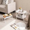 Costway 3 Tier Utility Rolling Cart Rolling Storage Cart with Detachable Tray Top - 2 of 4