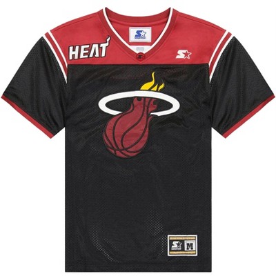 STARTER Mens Miami Heat Mesh Embellished T-Shirt