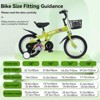 CAVINAS 18IN Kids Bike with Training Wheels and Stand, Toddler Bike with Adjustable Saddle and Basket for 5-10 Years Boys and Girls - 2 of 4