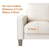 MYINDA Modern 3-seater Sofa for Living Room Furniture, Thick Upholstered 3-Seater Sofa with Storage,Beige - 3 of 4