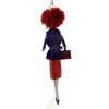 Italian Ornaments 7.0" Agnes In Red & Purple Suit Ornament Italian Shopping Diva  -  Tree Ornaments - image 2 of 3