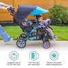 Gaggle by Foundations Compass 4 Seat Quad Stroller, All Terrain Tubeless Wheels, Easy Fold  (Black) - 4 of 4