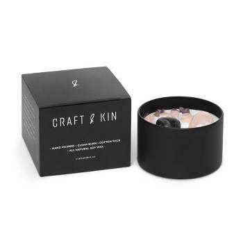 Craft & Kin Wood Wick, All-natural Soy Aromatherapy Candle In Frosted Glass  Jar With Fireside Smoke Scent - 8oz : Target