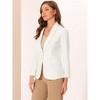 Allegra K Women's Work Office Shawl Lapel Long Sleeve Pockets Blazers - 4 of 4