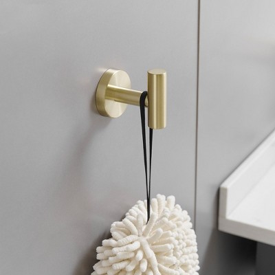 Brushed Gold Stainless Steel Wall Mounted J-Hook Set