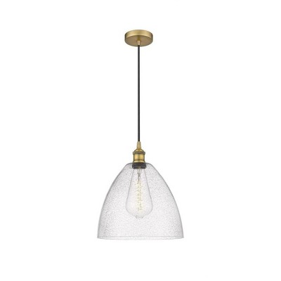 Edison Dome - 1 Light Cord Hung Mini Pendant In Industrial Style-13.75 Inches Tall and 12 Inches Wide