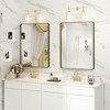 Apmir Rectangular Aluminum Alloy Framed and Tempered Glass Wall Bathroom Vanity Mirror in Matte Black/ Gold/ Silver/ Brown - 2 of 4