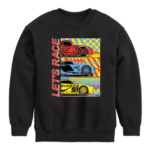 Boys' - Cars - Lets Race Graphic Long Sleeve Fleece Sweatshirt - 1 of 4