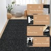 Area Rug, Home Decor Modern Abstract Machine Washable Rug - Non-Slip Low Pile Stain/Fade-Resistant No-Shedding Soft Black Carpet - 4 of 4